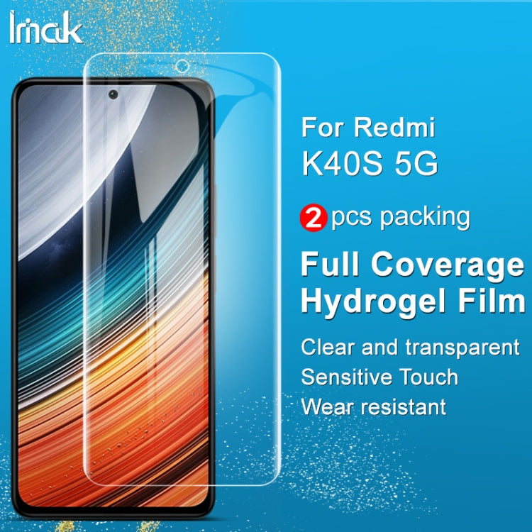 For Xiaomi Redmi K40S 5G 2 PCS IMAK Curved Full Screen Hydrogel Film Front Protector -  by imak | Online Shopping UK | buy2fix