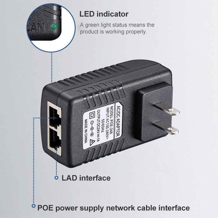 48V 0.5A Router AP Wireless POE / LAD Power Adapter (AU Plug) - Network Hardware by buy2fix | Online Shopping UK | buy2fix