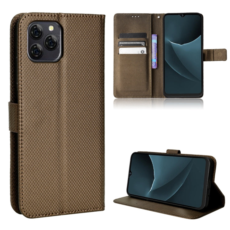 For Blackview A95 Diamond Texture Leather Phone Case(Brown) - More Brand by buy2fix | Online Shopping UK | buy2fix