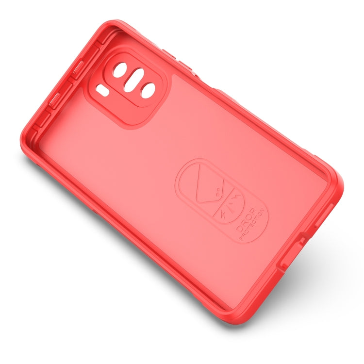 For Xiaomi Redmi K40 Magic Shield TPU + Flannel Phone Case(Red) - Xiaomi Cases by buy2fix | Online Shopping UK | buy2fix