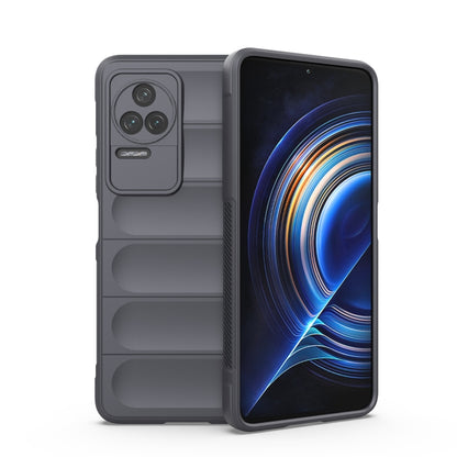 For Xiaomi Redmi K50 Pro Magic Shield TPU + Flannel Phone Case(Dark Grey) - Xiaomi Cases by buy2fix | Online Shopping UK | buy2fix