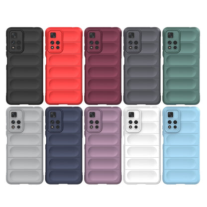 For Xiaomi Redmi Note 11 Pro 5G Chinese Magic Shield TPU + Flannel Phone Case(Dark Grey) - Xiaomi Cases by buy2fix | Online Shopping UK | buy2fix