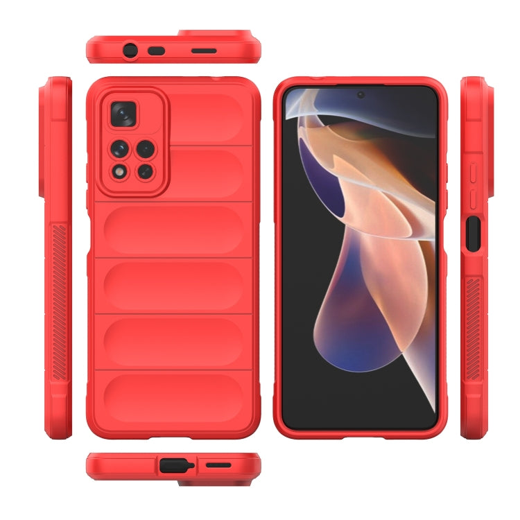 For Xiaomi Redmi Note 11 Pro 5G Chinese Magic Shield TPU + Flannel Phone Case(Dark Blue) - Xiaomi Cases by buy2fix | Online Shopping UK | buy2fix