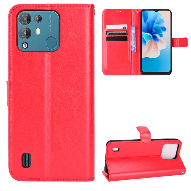 For Blackview A55 Pro Retro Crazy Horse Texture Leather Phone Case(Red) - More Brand by buy2fix | Online Shopping UK | buy2fix