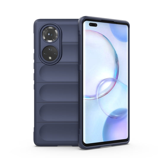 For Huawei Nova 9 Pro/Honor 50 Pro Magic Shield TPU + Flannel Phone Case(Dark Blue) - Huawei Cases by buy2fix | Online Shopping UK | buy2fix