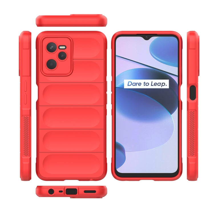 For OPPO Realme C35 Magic Shield TPU + Flannel Phone Case(White) - Realme Cases by buy2fix | Online Shopping UK | buy2fix