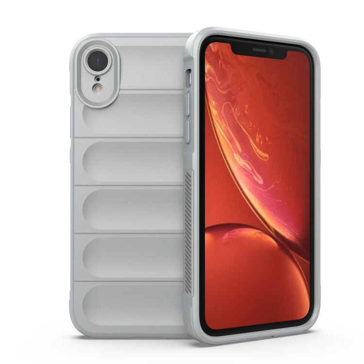 For iPhone XR Magic Shield TPU + Flannel Phone Case(Grey) - More iPhone Cases by buy2fix | Online Shopping UK | buy2fix