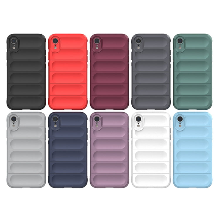 For iPhone XR Magic Shield TPU + Flannel Phone Case(Dark Green) - More iPhone Cases by buy2fix | Online Shopping UK | buy2fix