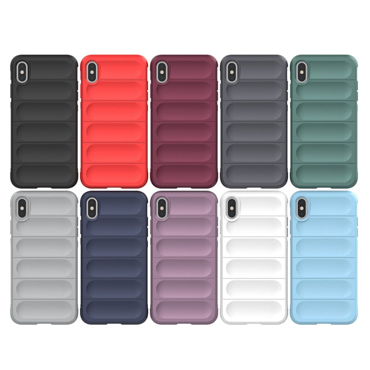 For iPhone XS Max Magic Shield TPU + Flannel Phone Case(Dark Grey) - More iPhone Cases by buy2fix | Online Shopping UK | buy2fix