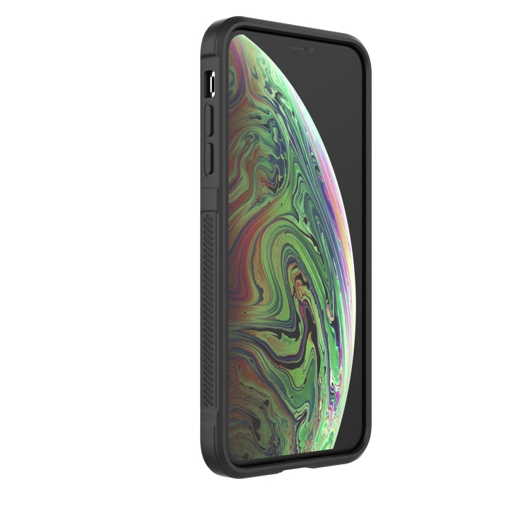 For iPhone XS Max Magic Shield TPU + Flannel Phone Case(Dark Blue) - More iPhone Cases by buy2fix | Online Shopping UK | buy2fix