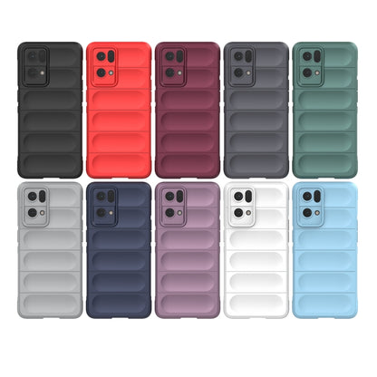 For OPPO Reno7 Pro 5G Magic Shield TPU + Flannel Phone Case(Purple) - OPPO Cases by buy2fix | Online Shopping UK | buy2fix