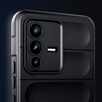 For vivo S12 Magic Shield TPU + Flannel Phone Case(Black) - vivo Cases by buy2fix | Online Shopping UK | buy2fix