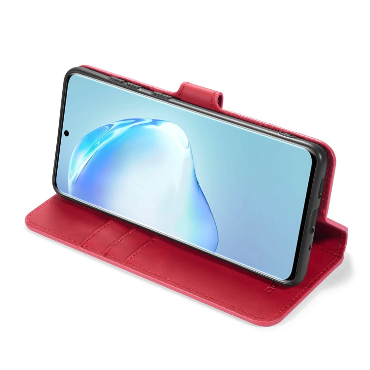 For Galaxy S20 DG.MING Retro Oil Side Horizontal Flip Case with Holder & Card Slots & Wallet(Red) - Galaxy Phone Cases by DG.MING | Online Shopping UK | buy2fix