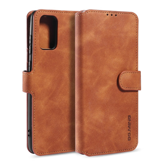 For Galaxy S20+ DG.MING Retro Oil Side Horizontal Flip Case with Holder & Card Slots & Wallet(Brown) - Galaxy Phone Cases by DG.MING | Online Shopping UK | buy2fix