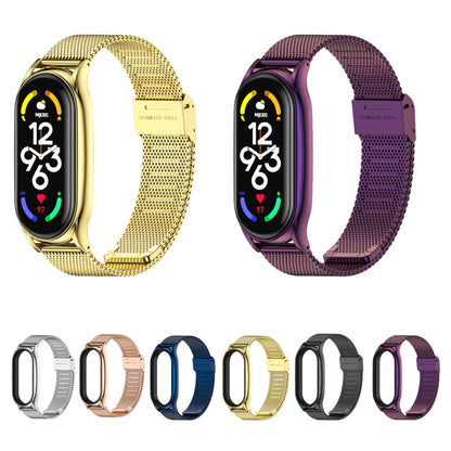 For Xiaomi Mi Band 7 / 7 NFC MIJOBS Milan Buckle Plus Stainless Steel Watch Band(Gold) - Watch Bands by MIJOBS | Online Shopping UK | buy2fix