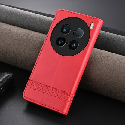 For vivo X100 Ultra AZNS Magnetic Calf Texture Leather Phone Case(Red) - vivo Cases by AZNS | Online Shopping UK | buy2fix