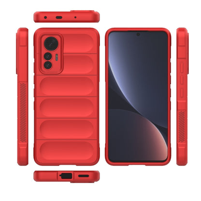 For Xiaomi 12 Lite Magic Shield TPU + Flannel Phone Case(Wine Red) - Xiaomi Cases by buy2fix | Online Shopping UK | buy2fix