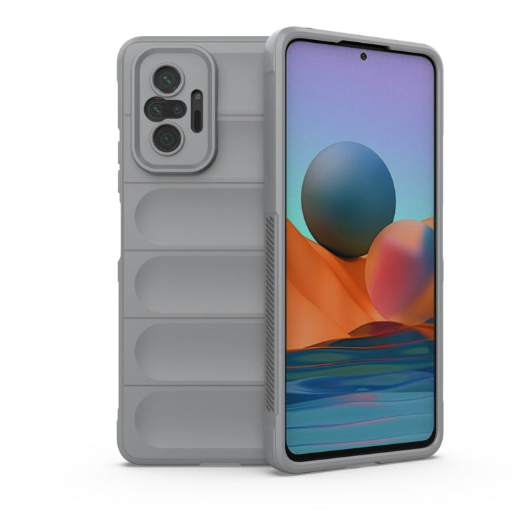 For Xiaomi Redmi Note 10 Pro 4G Magic Shield TPU + Flannel Phone Case(Grey) - Xiaomi Cases by buy2fix | Online Shopping UK | buy2fix