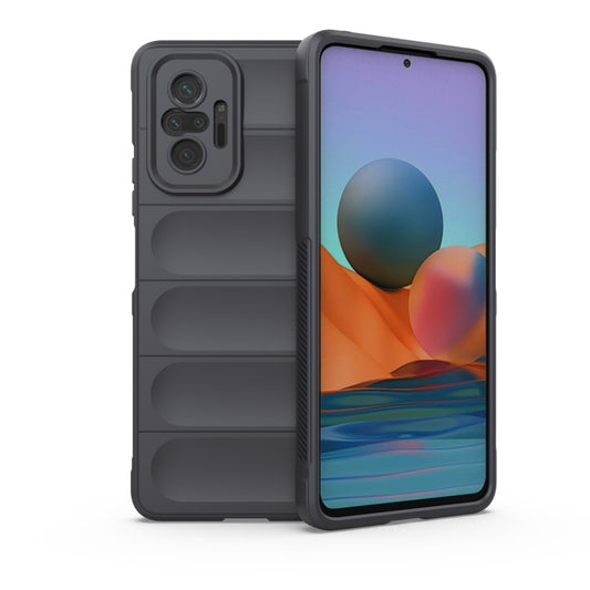 For Xiaomi Redmi Note 10 Pro 4G Magic Shield TPU + Flannel Phone Case(Dark Grey) - Xiaomi Cases by buy2fix | Online Shopping UK | buy2fix