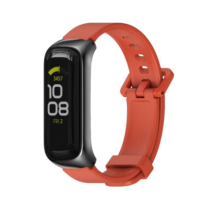 For Samsung Galaxy Fit 2 MIJOBS Metal Case Silicone Watch Band(Orange Black) - Watch Bands by MIJOBS | Online Shopping UK | buy2fix