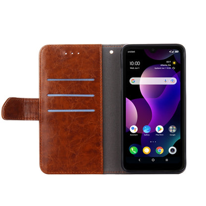 For Doogee X96 Pro Geometric Stitching Horizontal Flip Leather Phone Case(Dark Brown) - Doogee Cases by buy2fix | Online Shopping UK | buy2fix