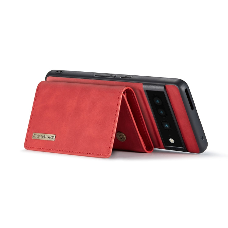 For Google Pixel 7 Pro 5G DG.MING M1 Series 3-Fold Multi Card Wallet + Magnetic Phone Case(Red) - Google Cases by DG.MING | Online Shopping UK | buy2fix