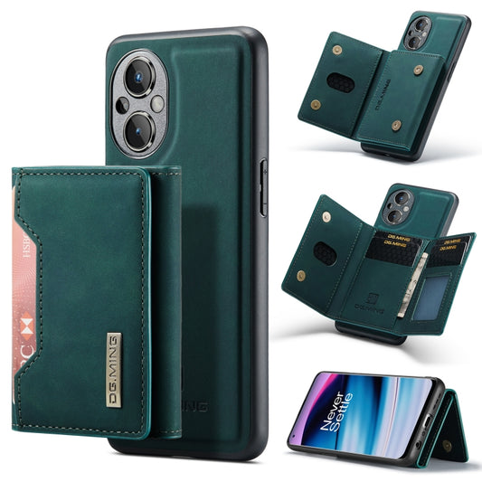 For OnePlus Nord N20 5G DG.MING M2 Series 3-Fold Multi Card Bag Phone Case(Green) - OnePlus Cases by DG.MING | Online Shopping UK | buy2fix