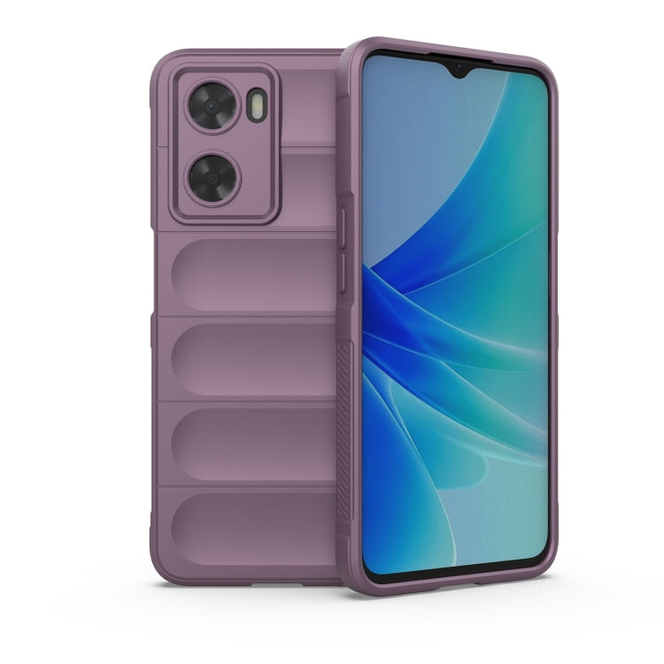 For OPPO A57 4G Global Magic Shield TPU + Flannel Phone Case(Purple) - OPPO Cases by buy2fix | Online Shopping UK | buy2fix