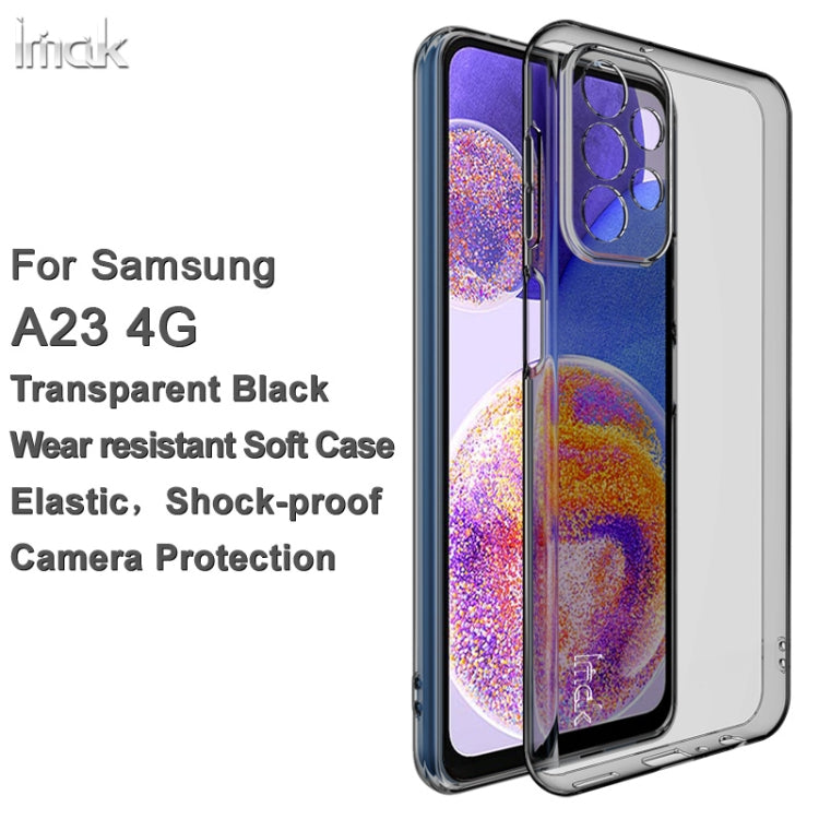 For Samsung Galaxy A23 4G IMAK UX-5 Series Claer TPU Phone Case(Transparent Black) - Galaxy Phone Cases by imak | Online Shopping UK | buy2fix