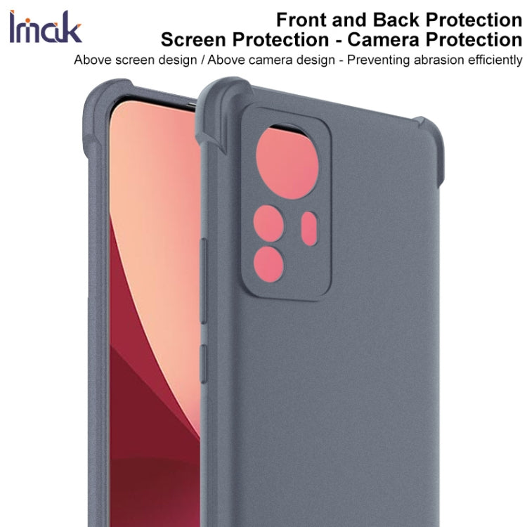 For Xiaomi 12 Pro IMAK All-inclusive Shockproof Airbag TPU Phone Case with Screen Protector (Matte Black) - Xiaomi Cases by imak | Online Shopping UK | buy2fix