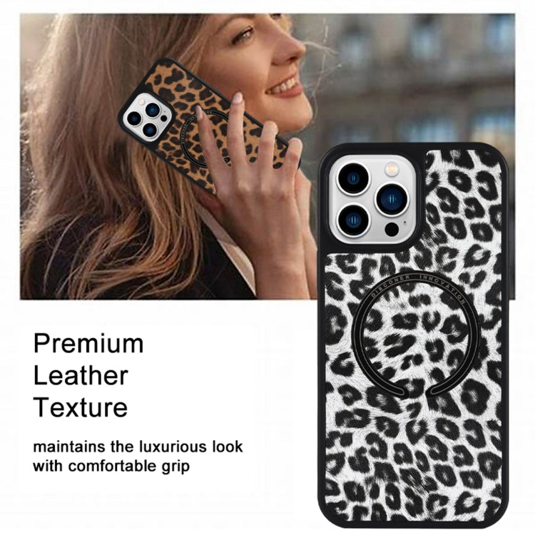 For iPhone 14 Pro Leather Texture MagSafe Magnetic Phone Case(Python Pattern) - iPhone 14 Pro Cases by buy2fix | Online Shopping UK | buy2fix