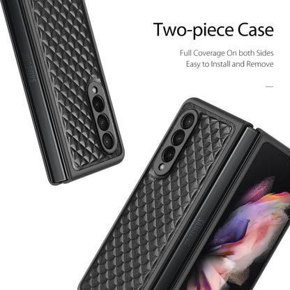 For Samsung Galaxy Z Fold3 5G DUX DUCIS Venice Series Shockproof Genuine Leather Phone Case(Black) - Galaxy Phone Cases by DUX DUCIS | Online Shopping UK | buy2fix