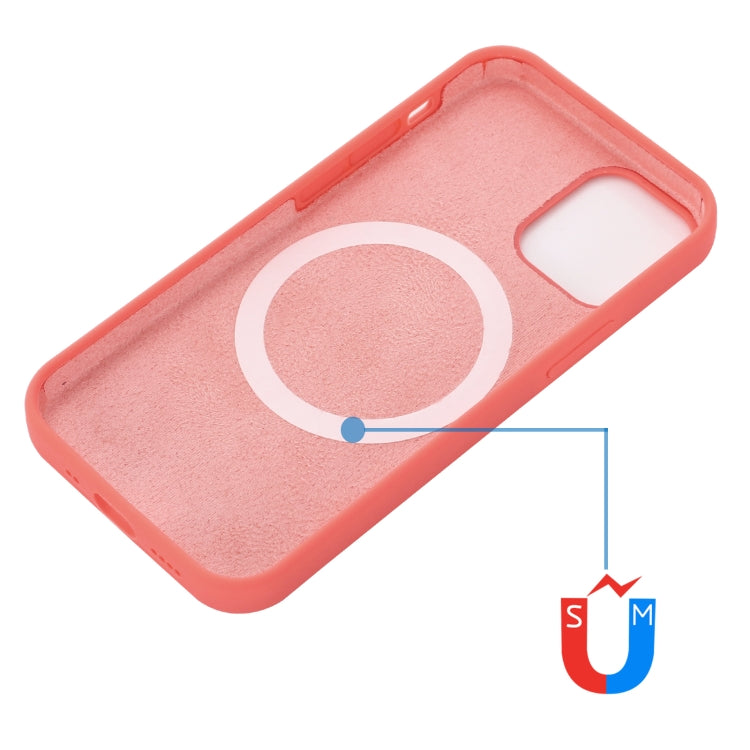 For iPhone 14 Plus Shockproof Silicone Magsafe Case (Pink Orange) - iPhone 14 Plus Cases by buy2fix | Online Shopping UK | buy2fix