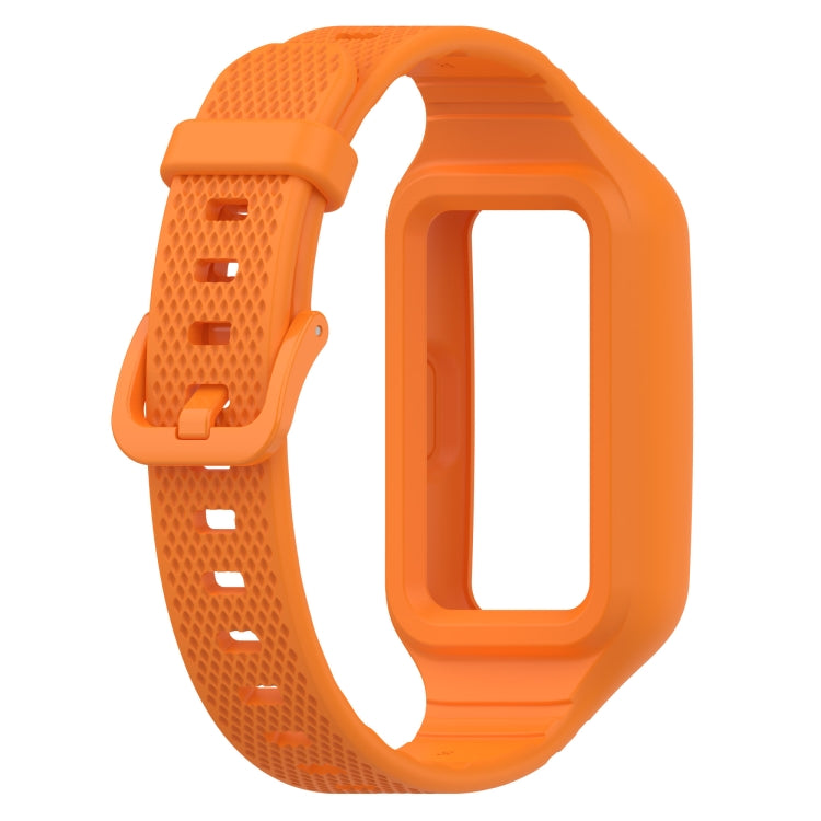 For Huawei Band 8 / Huawei Band 7 / Honor Band 6 Universal Integrated Silicone Watch Band(Orange) - Watch Bands by buy2fix | Online Shopping UK | buy2fix