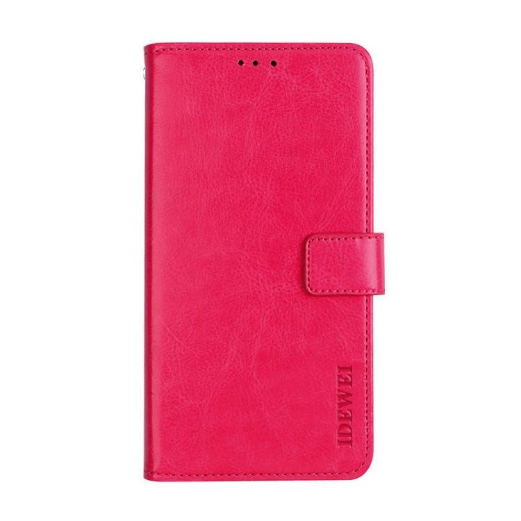 For Doogee X90 idewei Crazy Horse Texture Horizontal Flip Leather Case with Holder & Card Slots & Wallet(Rose Red) - More Brand by idewei | Online Shopping UK | buy2fix