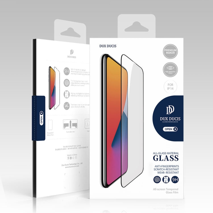 For iPhone 14 Plus / 13 Pro Max 10pcs DUX DUCIS 0.33mm 9H Medium Alumina Tempered Glass Film(Black) - iPhone 14 Plus Tempered Glass by DUX DUCIS | Online Shopping UK | buy2fix