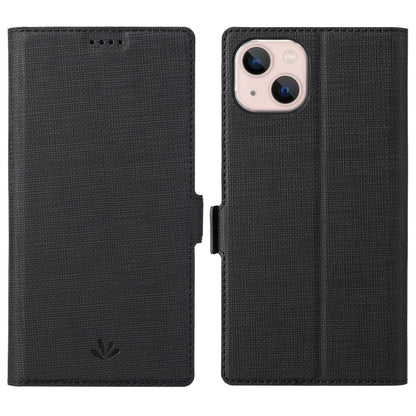 For iPhone 13 ViLi K Series Dual-side Buckle Magsafe Leather Phone Case(Black) - iPhone 13 Cases by ViLi | Online Shopping UK | buy2fix