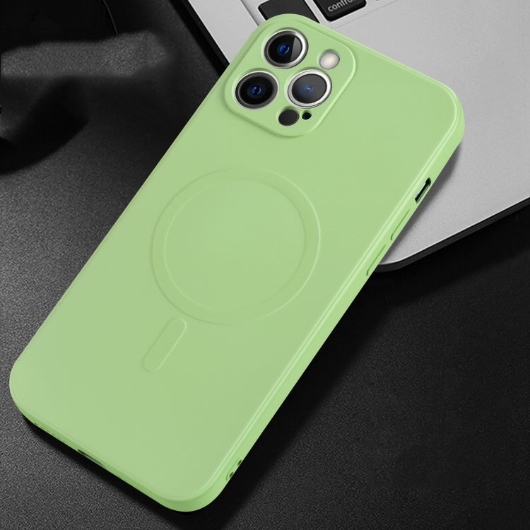 For iPhone 14 Liquid Silicone Full Coverage Magsafe Phone Case (Green) - iPhone 14 Cases by buy2fix | Online Shopping UK | buy2fix