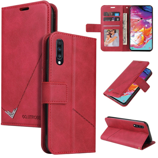 For Huawei P30 GQUTROBE Right Angle Leather Phone Case(Red) - Huawei Cases by GQUTROBE | Online Shopping UK | buy2fix