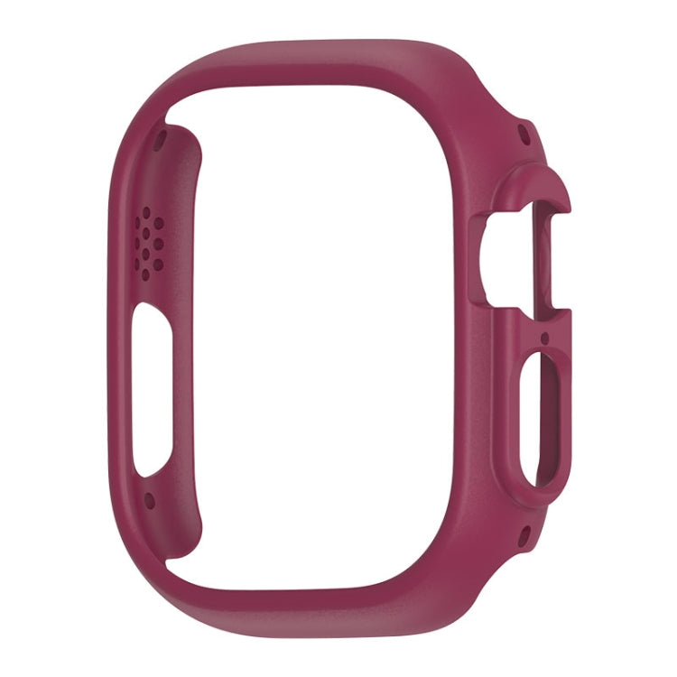 For Apple Watch Ultra 49mm PC Hollow Electroplating Protective Case(Wine Red) - Watch Cases by buy2fix | Online Shopping UK | buy2fix