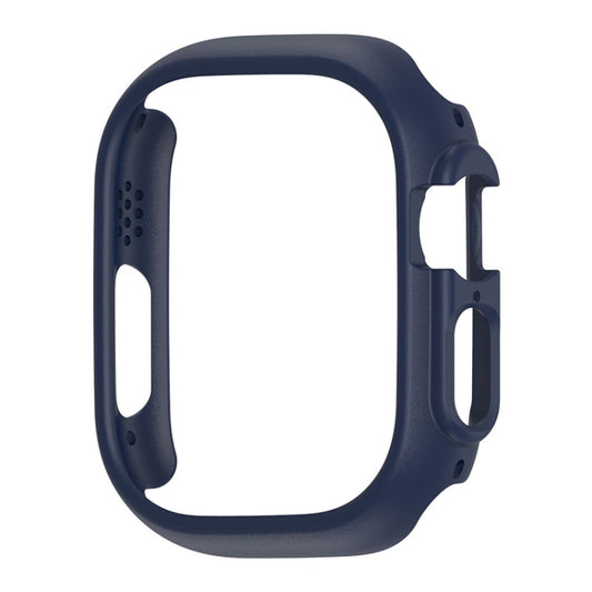 For Apple Watch Ultra 49mm PC Hollow Electroplating Protective Case(Dark Blue) - Watch Cases by buy2fix | Online Shopping UK | buy2fix