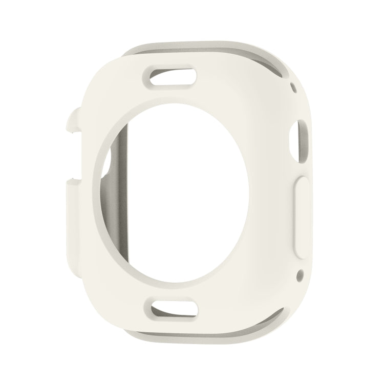 For Apple Watch Ultra 49mm Candy TPU Protective Case(Cream White) - Watch Cases by buy2fix | Online Shopping UK | buy2fix