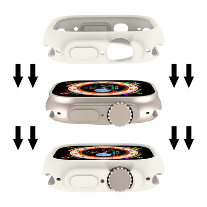 For Apple Watch Ultra 49mm Candy TPU Protective Case(Cream White) - Watch Cases by buy2fix | Online Shopping UK | buy2fix