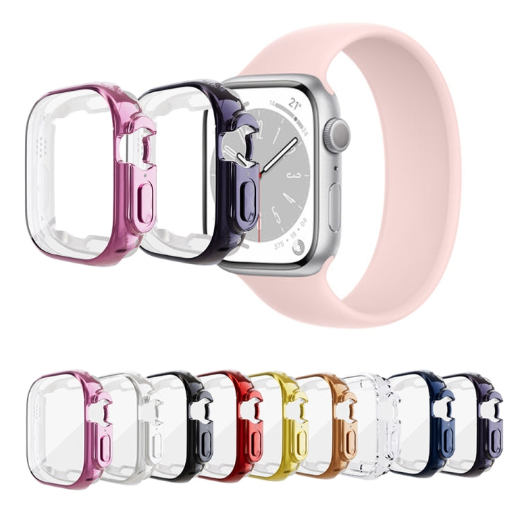 For Apple Watch 8 / 7 45mm All-inclusive Plating TPU Shockproof Case(Pink) - Watch Cases by buy2fix | Online Shopping UK | buy2fix