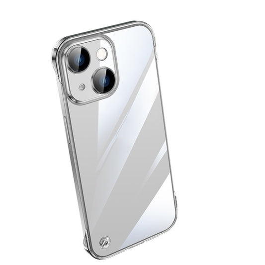 For iPhone 14 Electroplating Frameless Clear PC Phone Case(Silver) - iPhone 14 Cases by buy2fix | Online Shopping UK | buy2fix