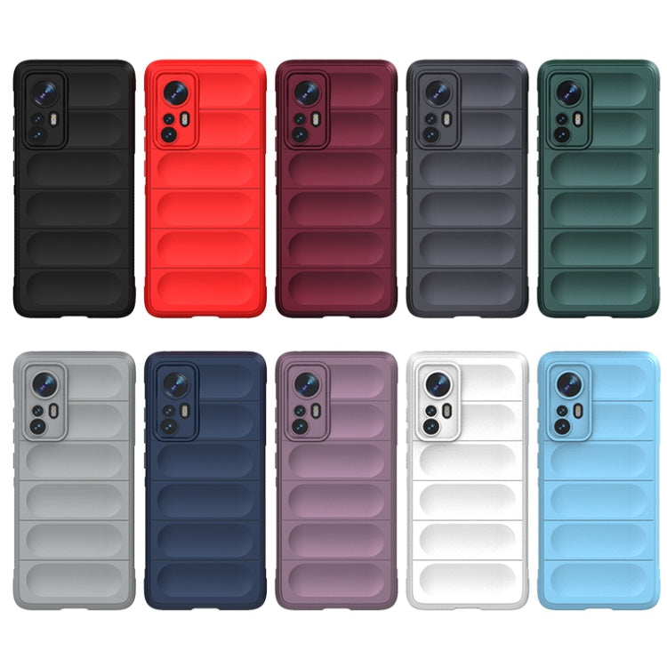 For Xiaomi 12 Magic Shield TPU + Flannel Phone Case(Purple) - Xiaomi Cases by buy2fix | Online Shopping UK | buy2fix