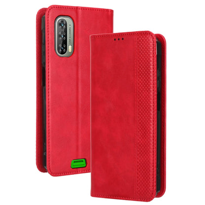 For Blackview BV7100 Magnetic Buckle Retro Texture Leather Phone Case(Red) - More Brand by buy2fix | Online Shopping UK | buy2fix