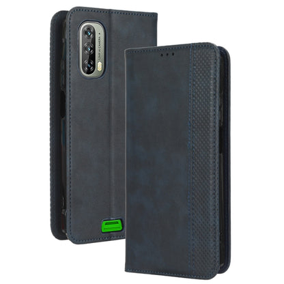 For Blackview BV7100 Magnetic Buckle Retro Texture Leather Phone Case(Blue) - More Brand by buy2fix | Online Shopping UK | buy2fix