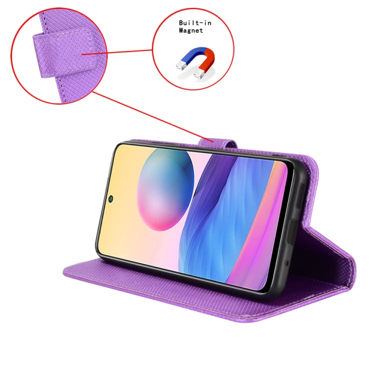 For Blackview OSCAL C80 Diamond Texture Leather Phone Case(Purple) - More Brand by buy2fix | Online Shopping UK | buy2fix