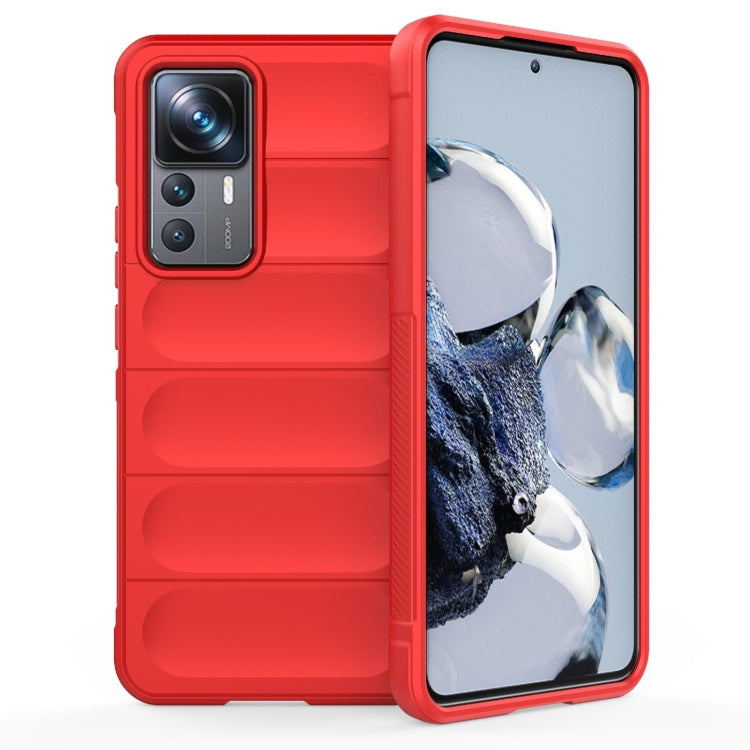 For Xiaomi 12T Pro Magic Shield TPU + Flannel Phone Case(Red) - Xiaomi Cases by buy2fix | Online Shopping UK | buy2fix